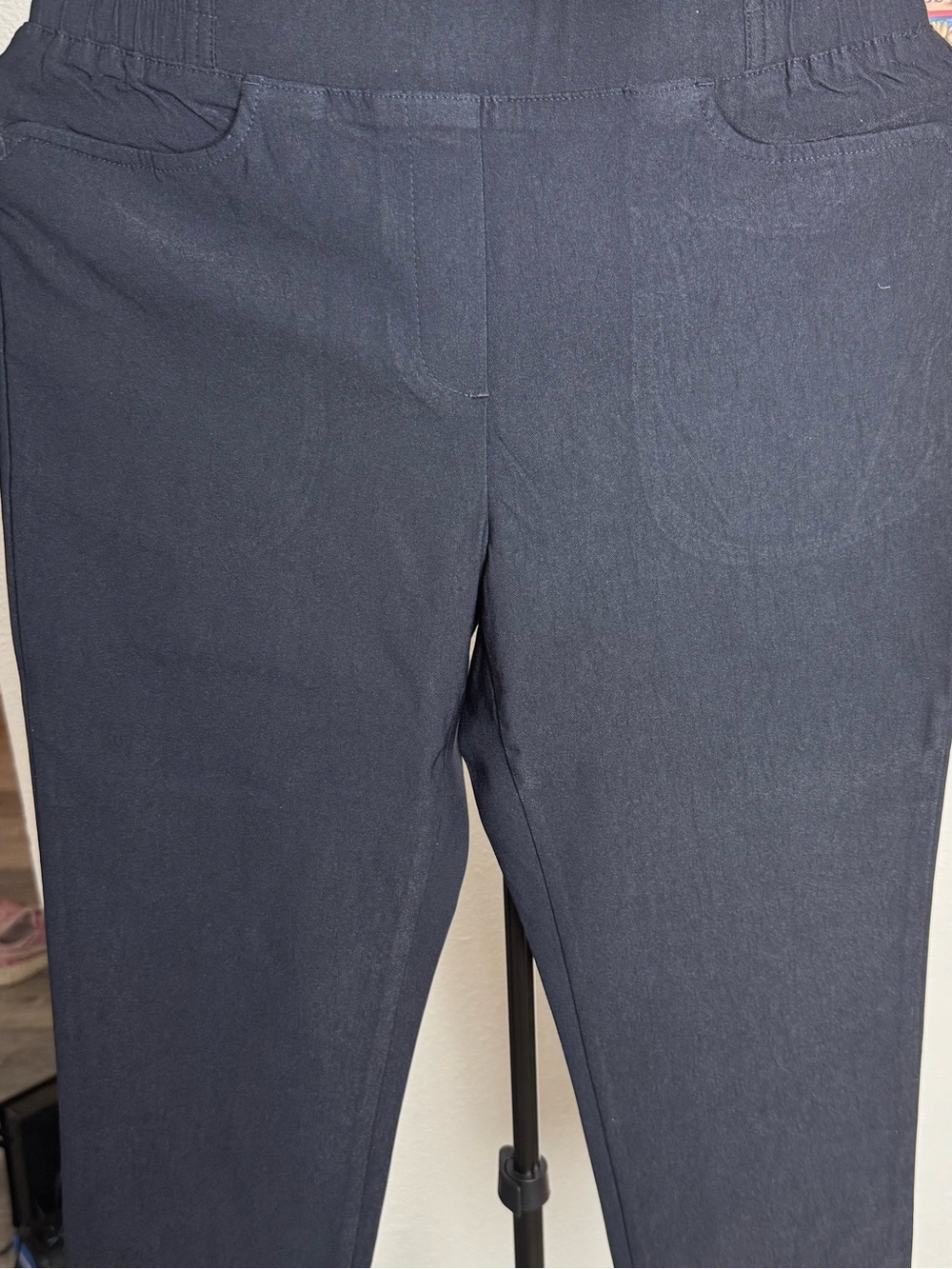 Woman’s Classic Elastic Waist Navy Pants O.A.RO size 72-94